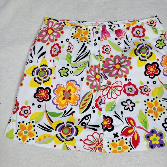 Bamboo Traders Skirt Womens Tropical Flowers Shorts Interior Cooling Mini y2k - Picture 5 of 9